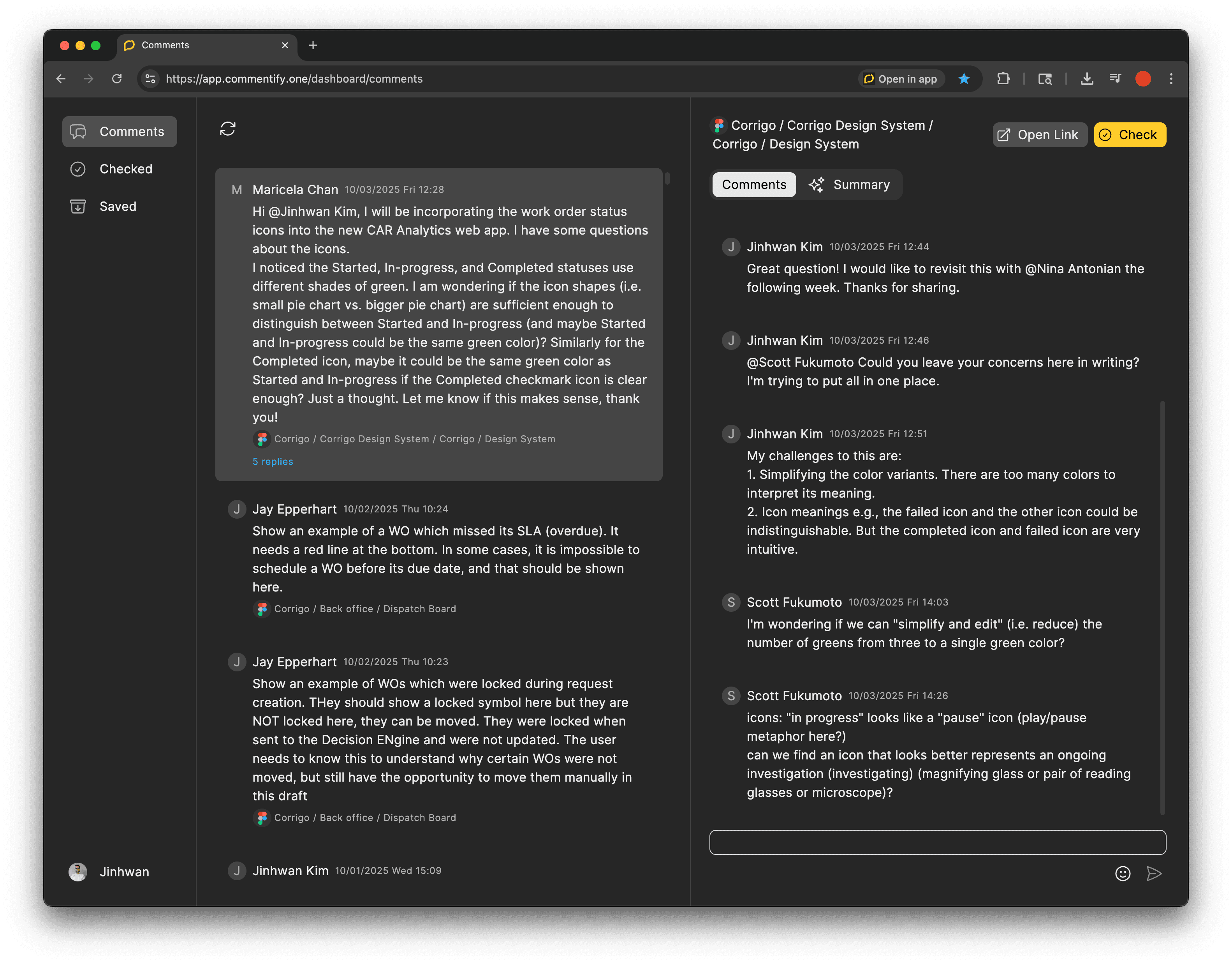 Commentify app
