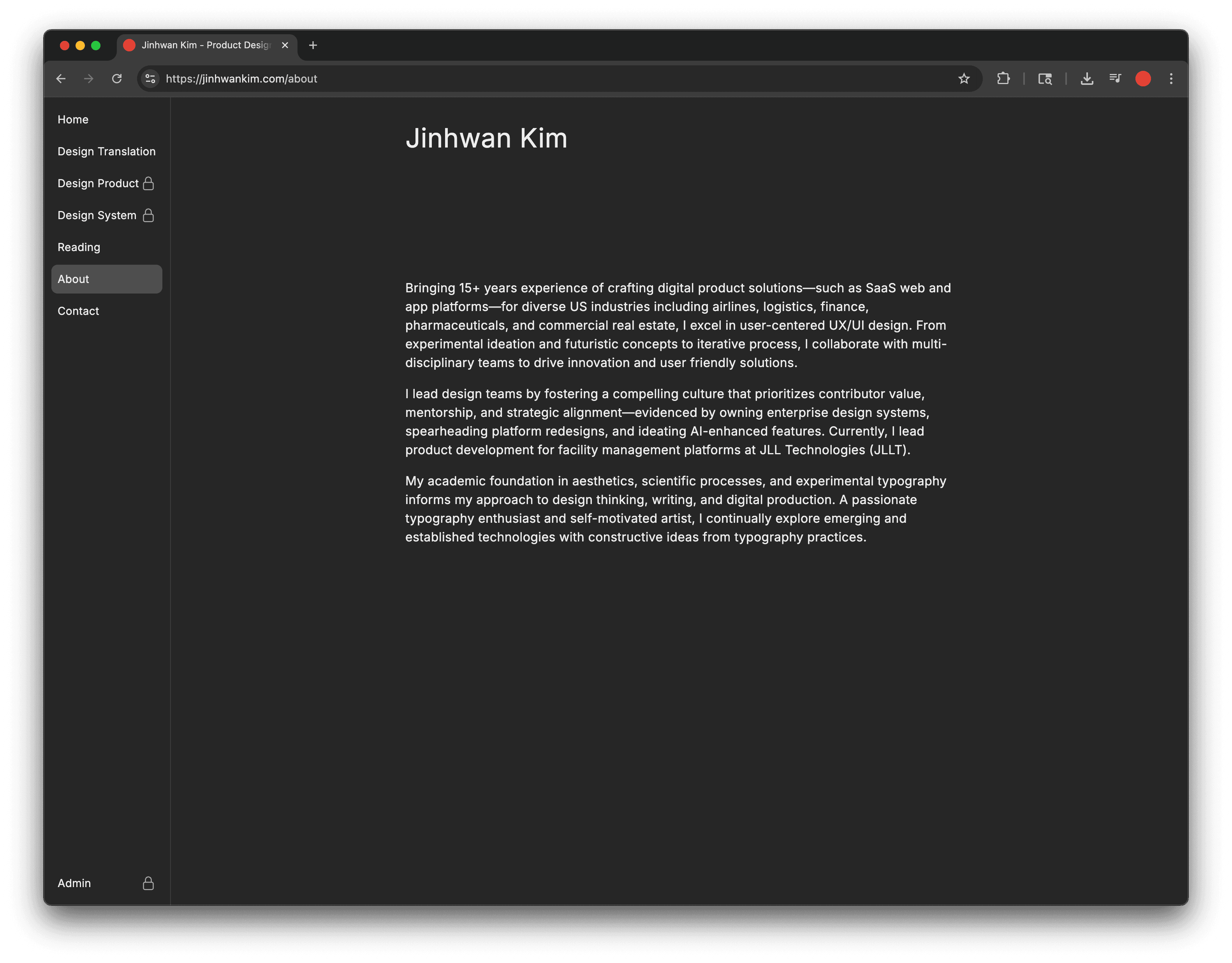 Jinhwan Kim personal website