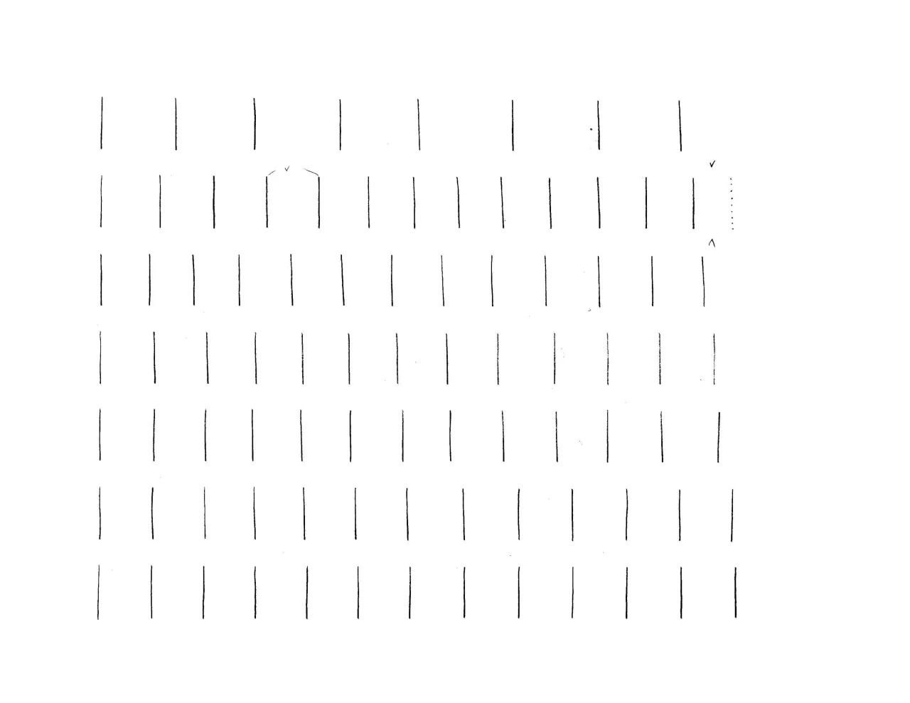 Space between vertical lines