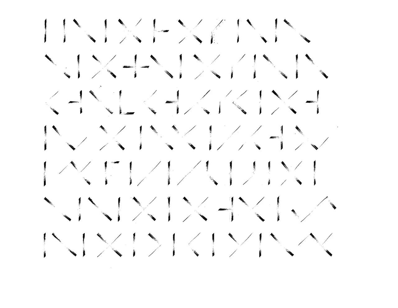 X shape counter space