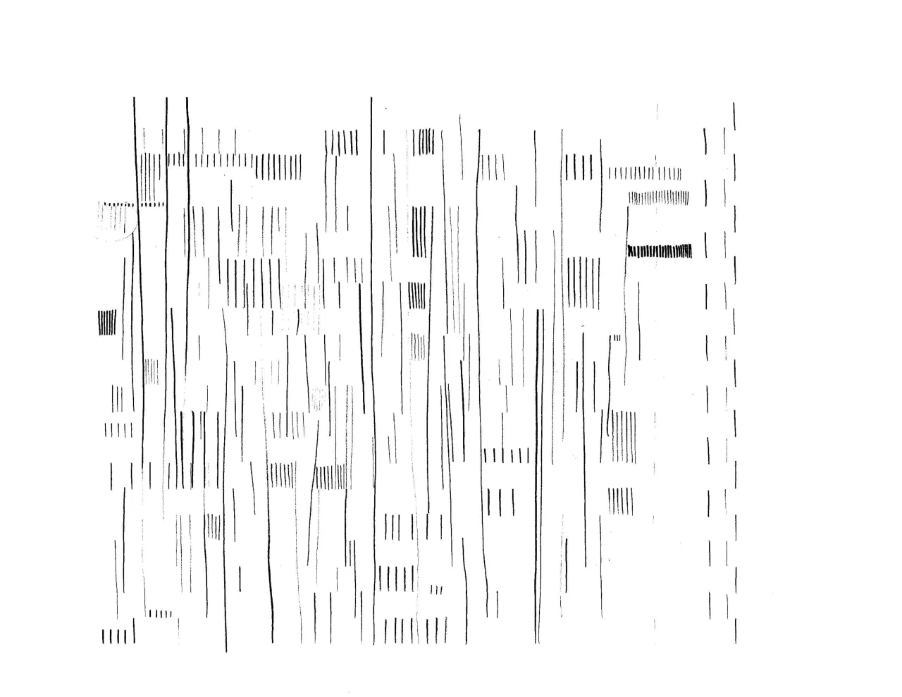Vertical pencil line practice